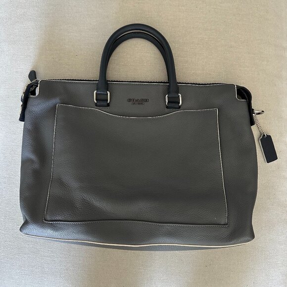 Navy & Grey Coach Bag - Picture 1 of 3